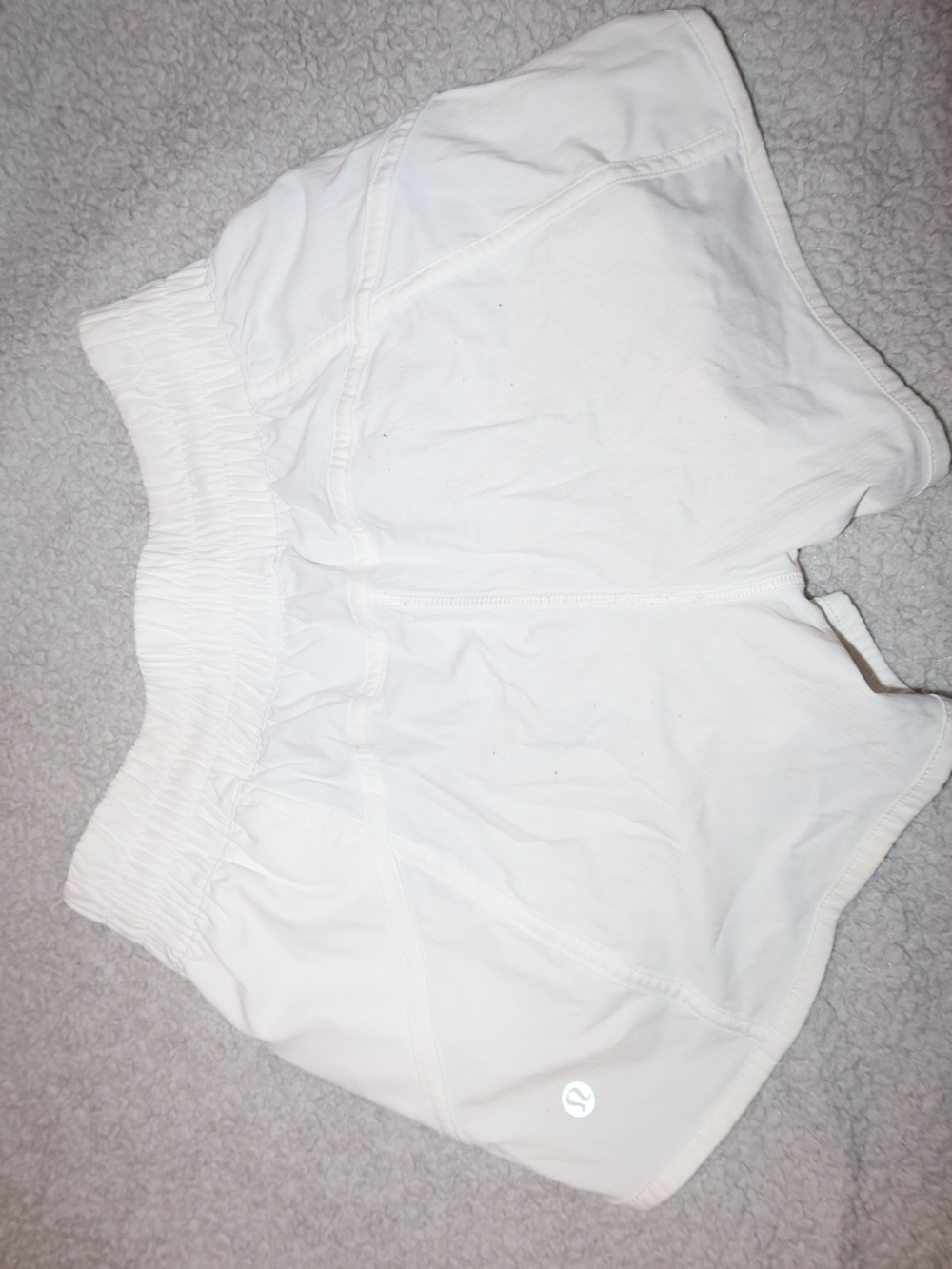 Lululemon 4” white athletic shorts